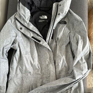 The North Face Women's Heathered Gray Rain Jacket